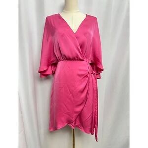 NWT! Alexis Wrap Mini Dress in Rose Pink SIZE-2